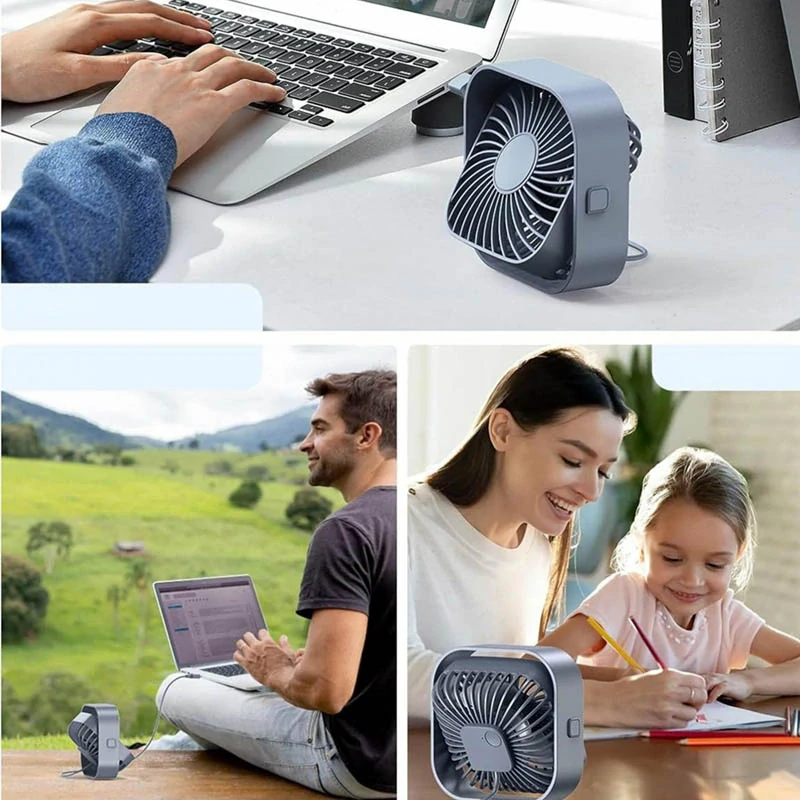 Stolný USB ventilátor s nastaviteľným sklonom 360°