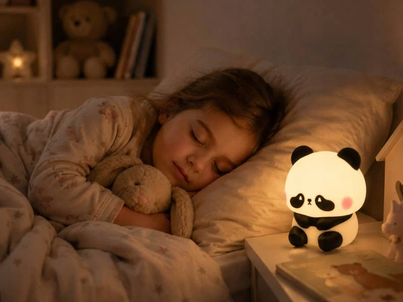 Nočné LED svetlo do deteskej izby Panda 10 cm