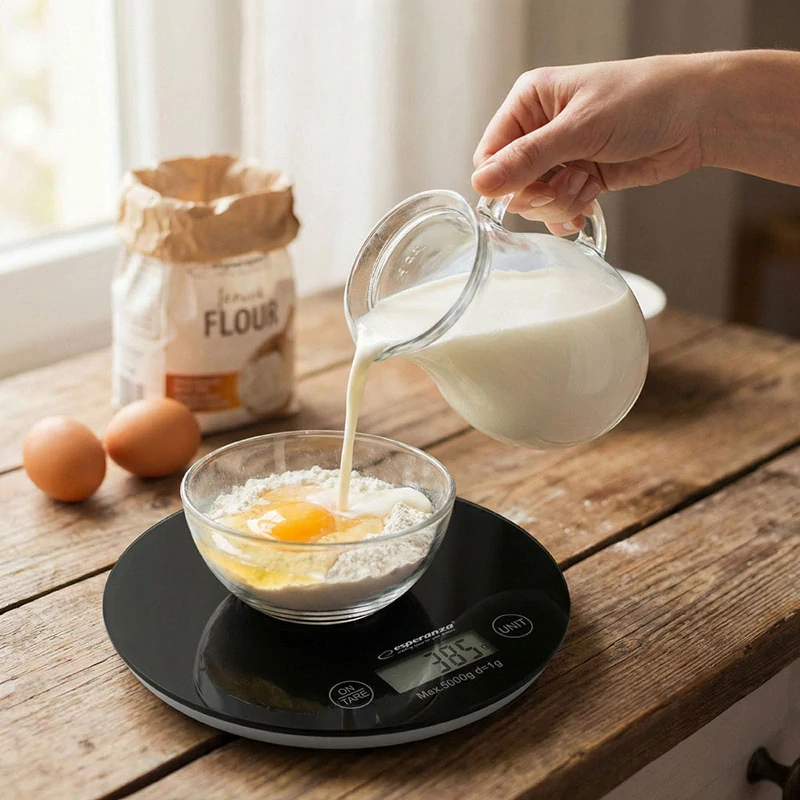 Okrúhla digitálna kuchynská váha Esperanza MANGO Black do 5 kg
