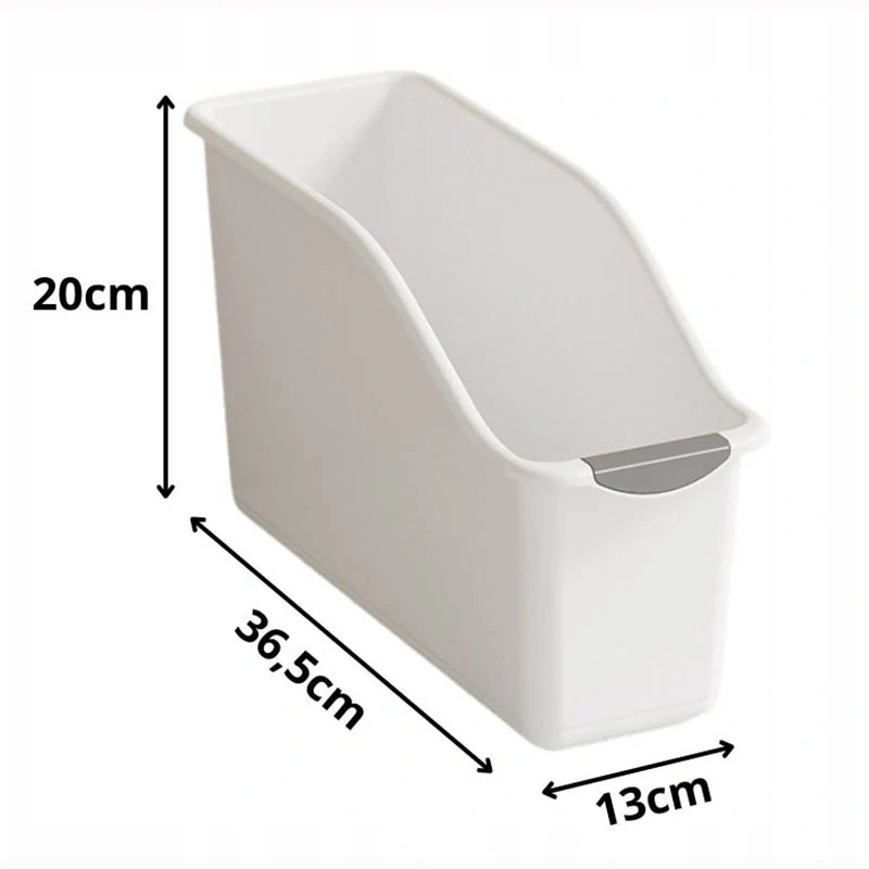 Úzky biely organizér do kuchynskej skrinky 36,5 × 13 × 20 cm