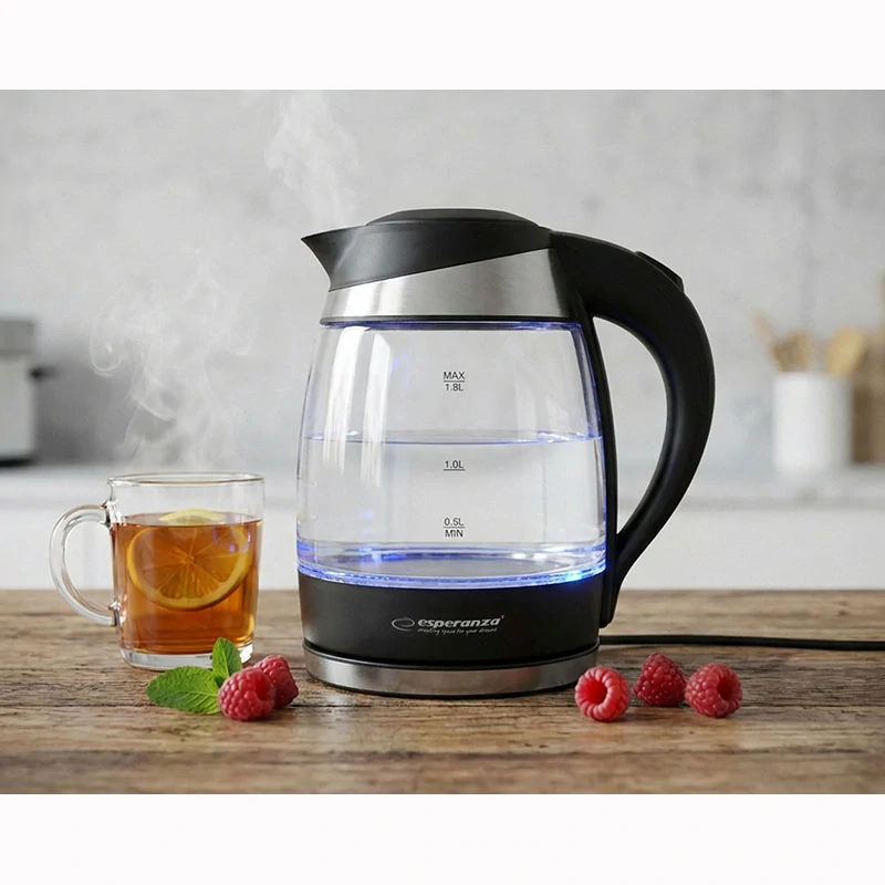 Sklenená rýchlovarná kanvica Esperanza GULLFOSS 1,8 L