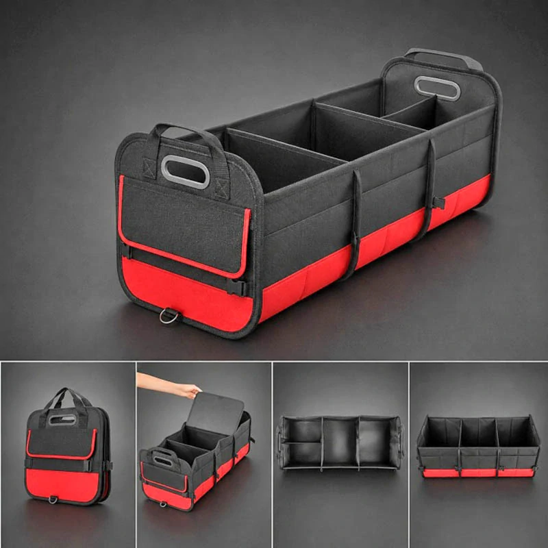 Skladací organizér do kufra auta s tromi priehradkami 80 x 32 x 36 cm
