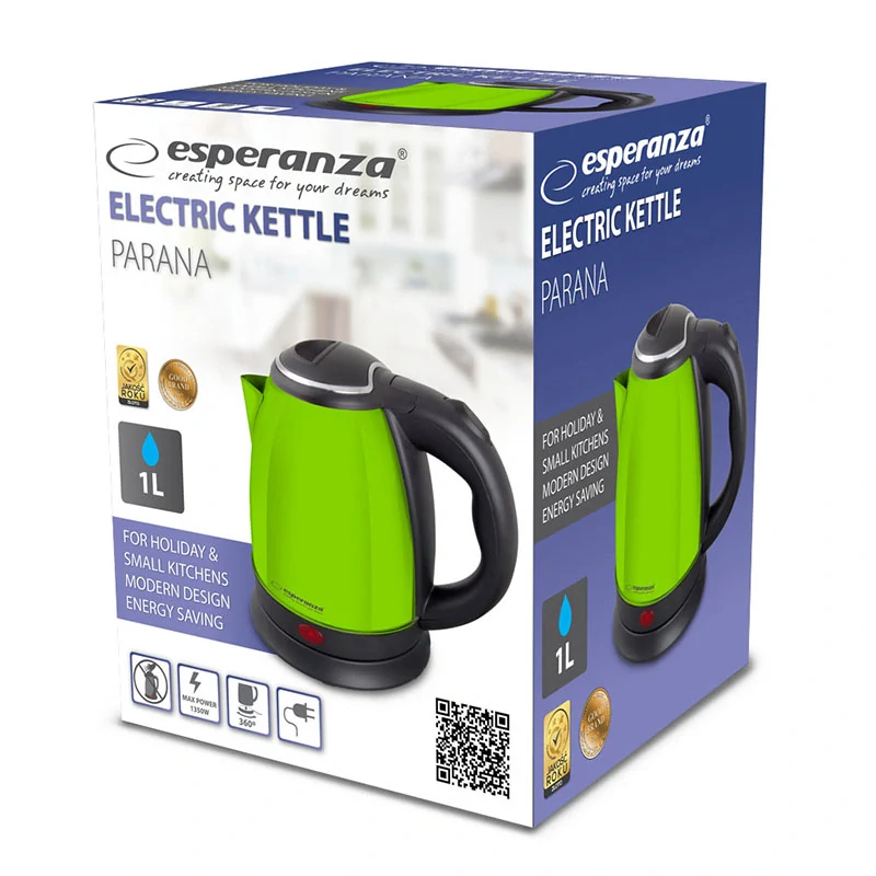 Elektrická varná kanvica Esperanza PARANA 1,0 l zelená