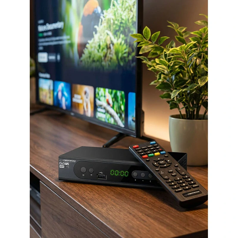 Digitálny prijímač DVB-T2 H.265/HEVC Esperanza EV106R