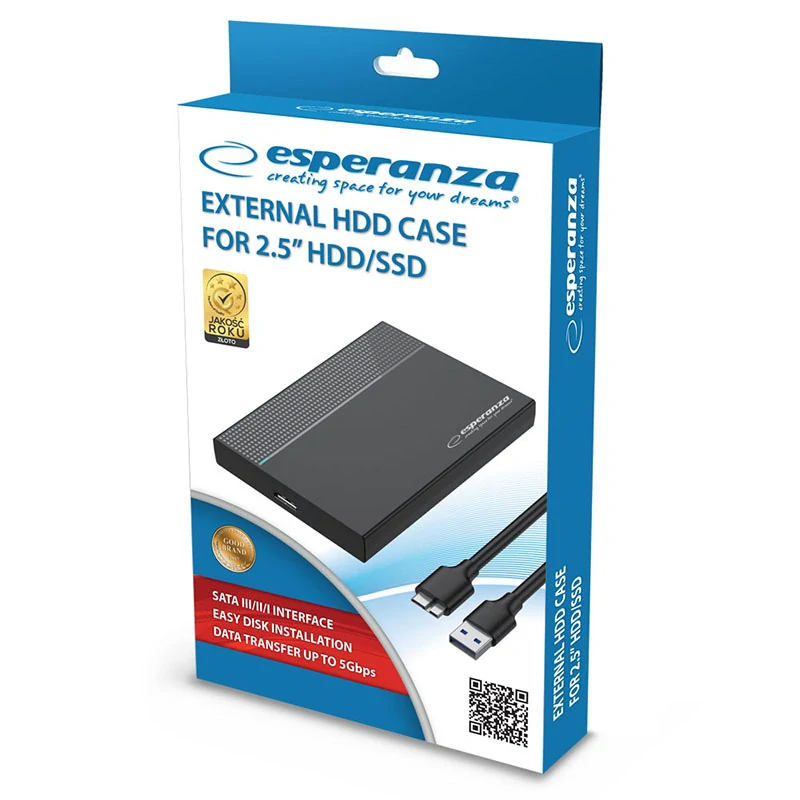 Externý box Esperanza pre 2,5" HDD a SSD