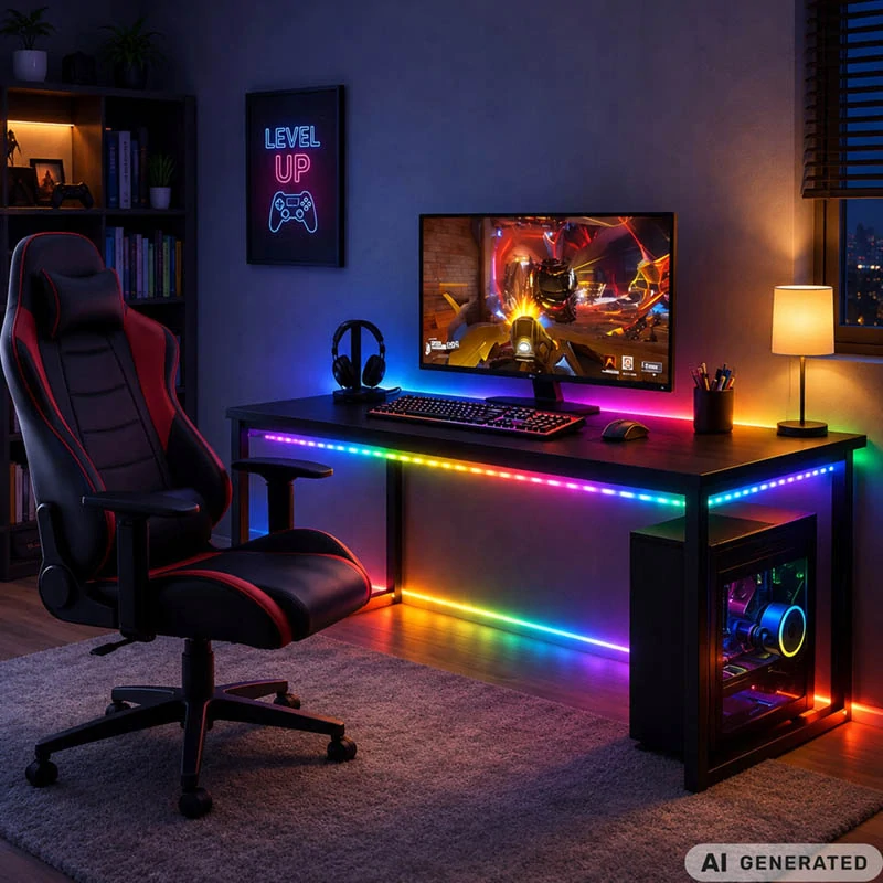 Flexibilný neónový RGB LED pás 5 m s Bluetooth, aplikáciou a diaľkovým ovládaním