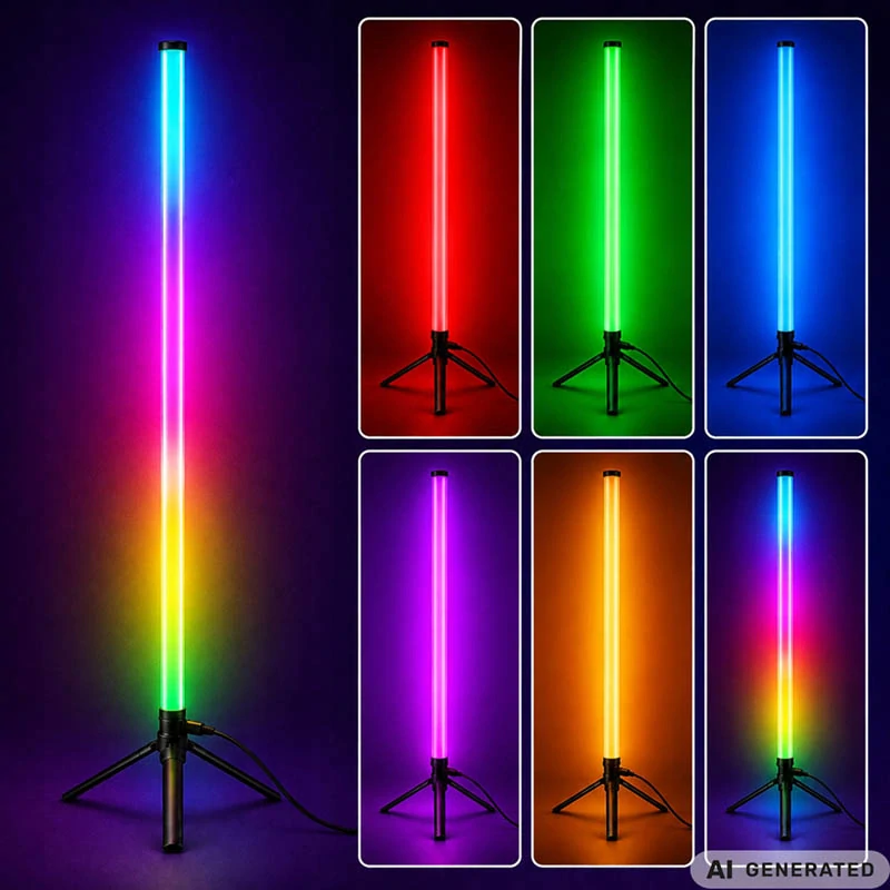 Stojaca rohová RGB LED lampa 110 cm s aplikáciou a diaľkovým ovládaním