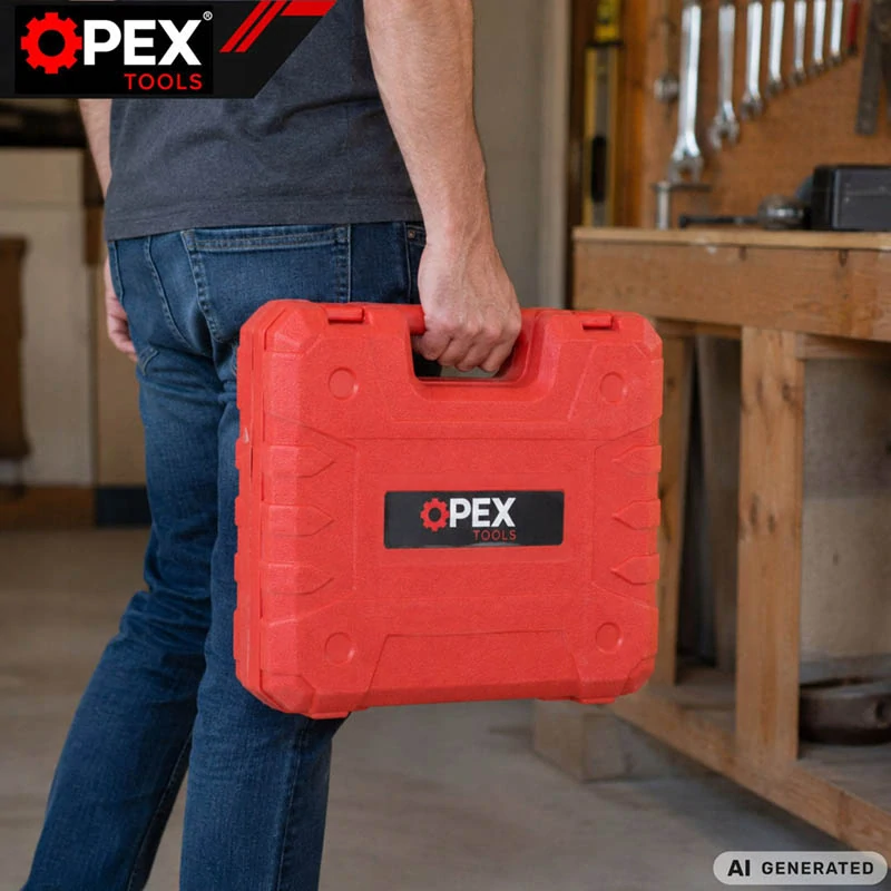 Aku príklepová vŕtačka a skrutkovač Opex 21 V s 2 batériami a kufríkom