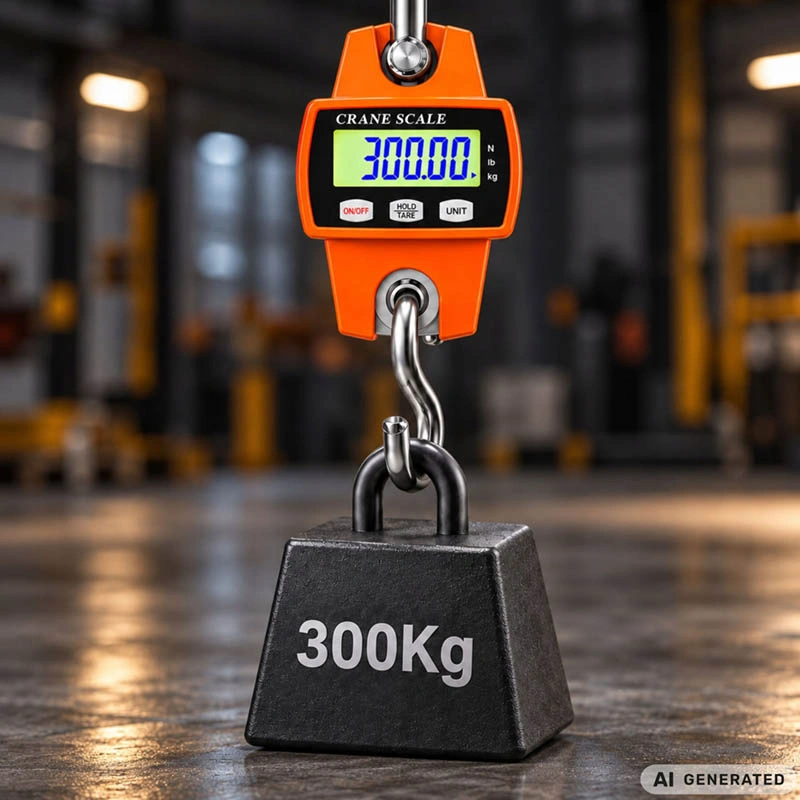 Elektronická závesná váha LCD s hákom do 300 kg