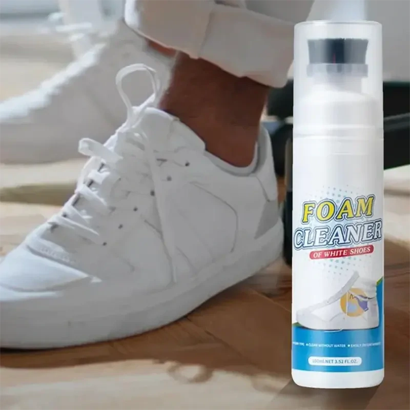 Čistiaca pena na bielu obuv so zabudovanou kefkou 100 ml