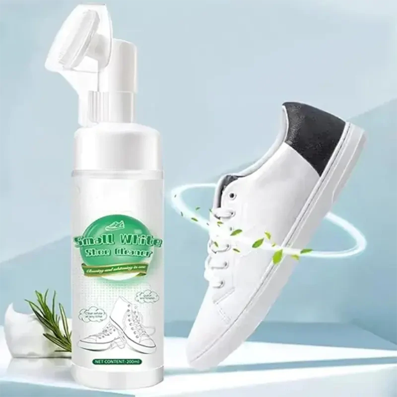Čistiaca pena na bielu obuv so zabudovanou kefkou 200 ml