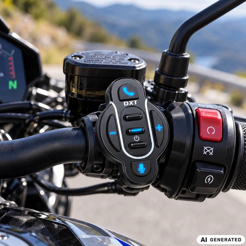 Bluetooth ovládač na riadidlá motocykla DX1 IPX6