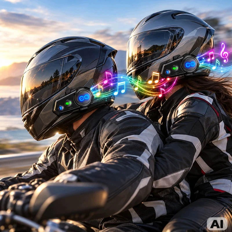 Motocyklový interkom Y8X Mesh Bluetooth pre 8 používateľov