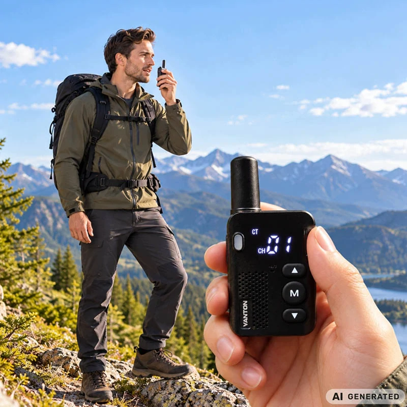 Mini vysielačka Walkie-Talkie T59 2 W – 16 kanálov, USB-C