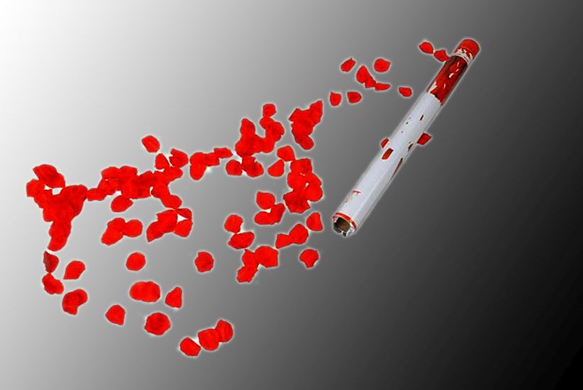 Vystreľovacie konfety lupienky ruže 