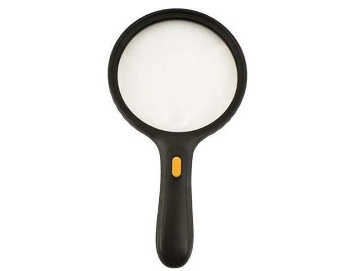 Lupa 130mm plast/kov LED