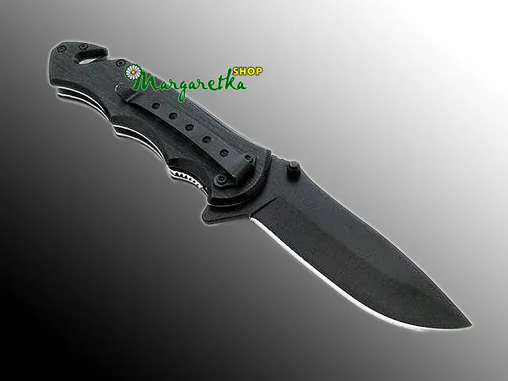 Nôž záchranársky KANDAR Fire Dept black 21/9cm