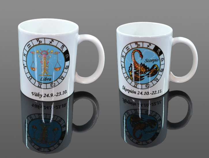 Hrnček keramický 330ml so znamením farebný