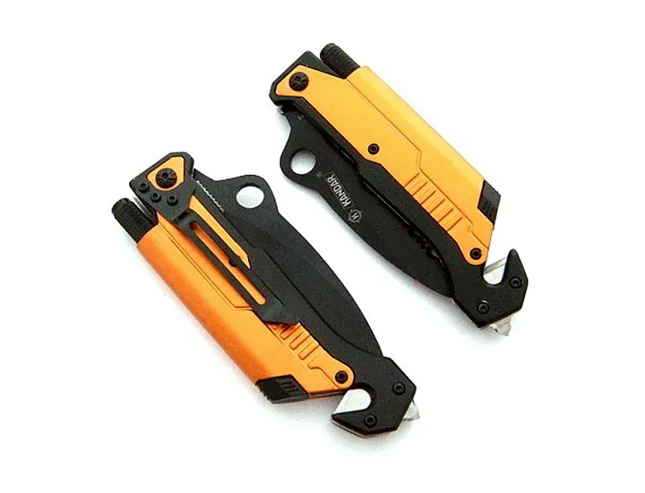 Nôž záchranársky KANDAR 3 v 1 Orange 22/9cm