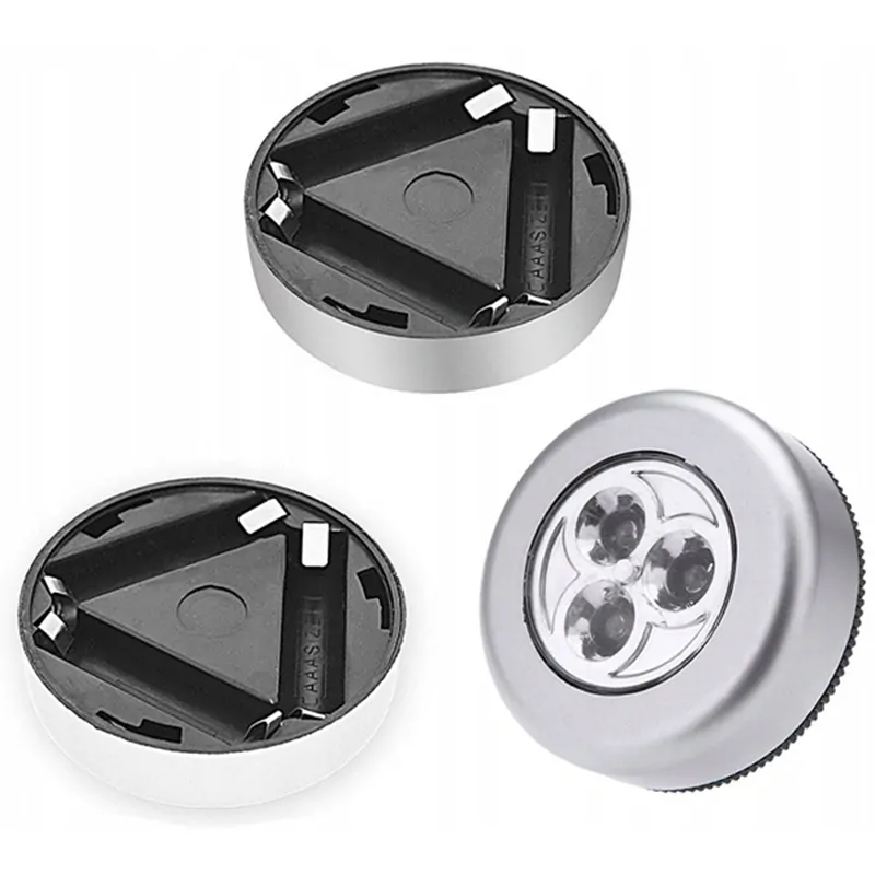 Lampička 3LED dotyková samolepiaca strieborná