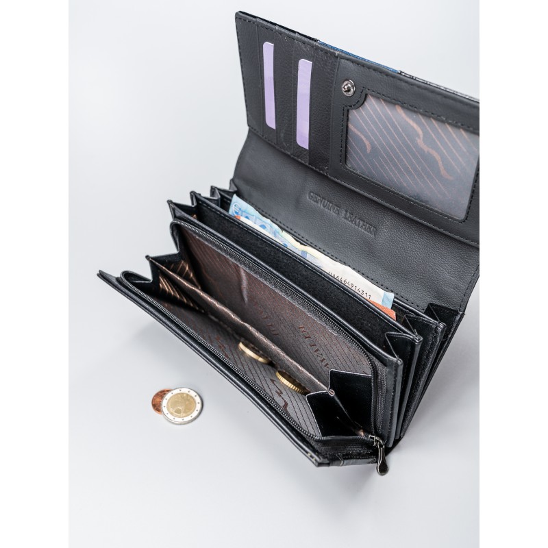 Peňaženka kožená Cavaldi PX27-1-J blue