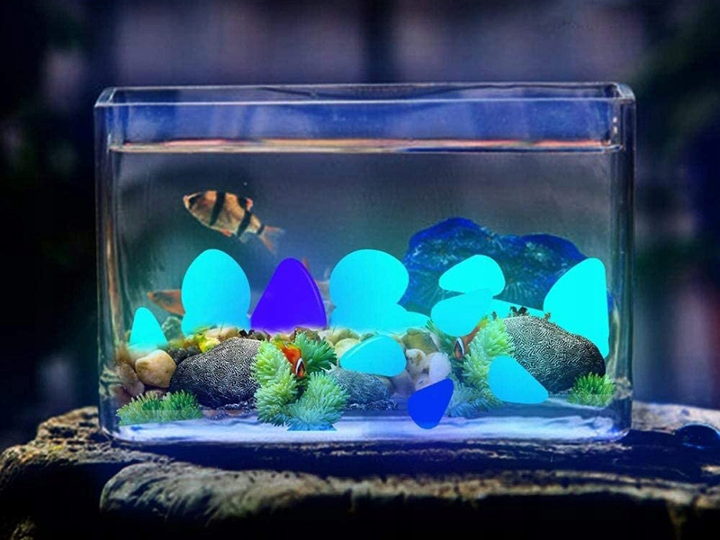 Fluorescenčné kamienky 100ks modré