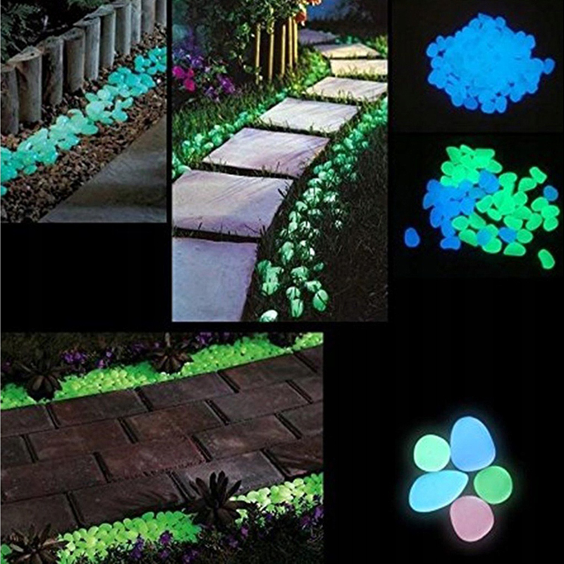 Fluorescenčné kamienky 100ks biele