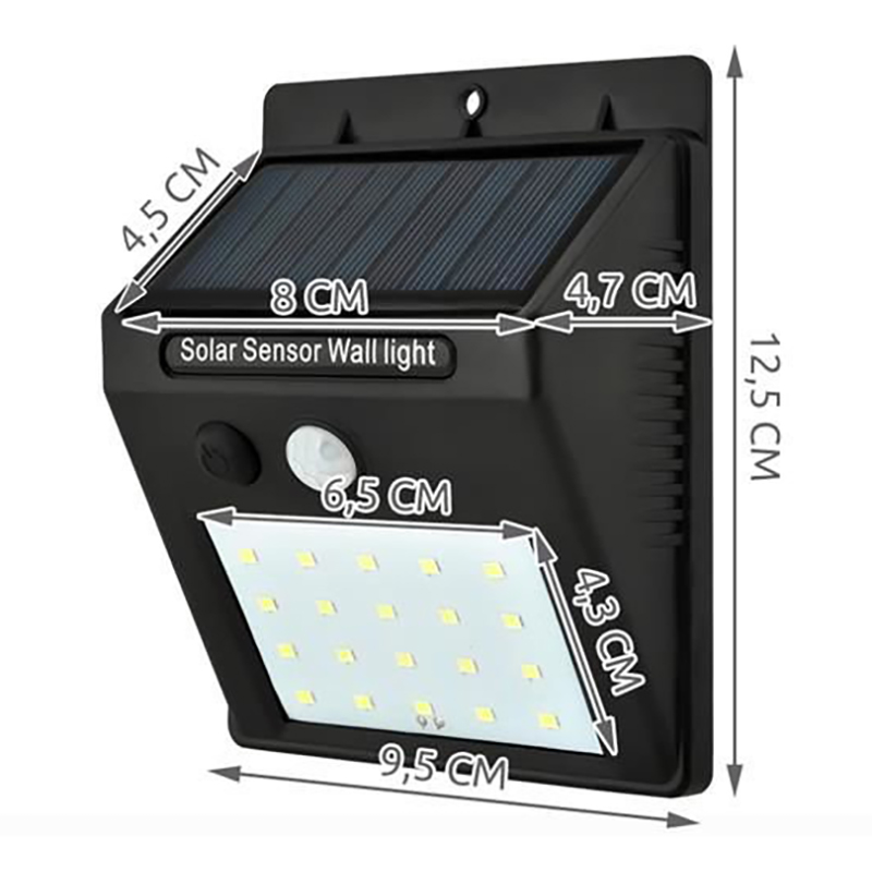 Solárna lampa na stenu