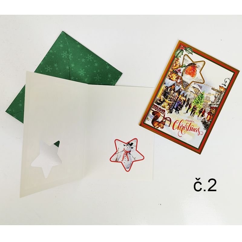 Sada Vianočných pohľadníc s obálkami 10ks