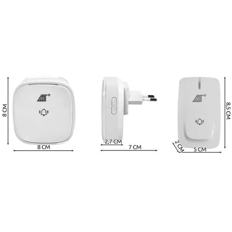 MALATEC Bedzrôtový zvonček + 2 prijímače