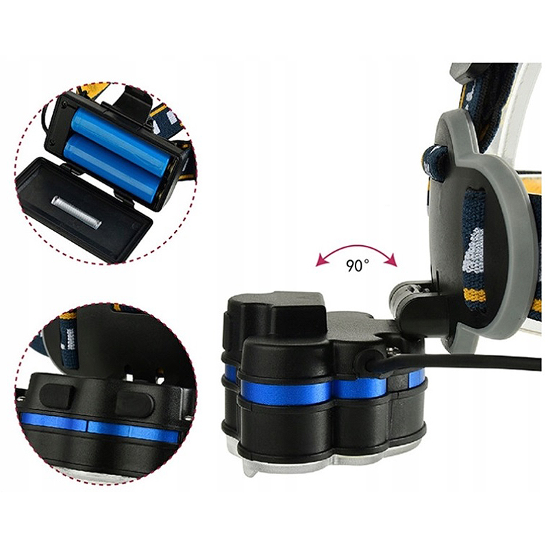 Baterka Čelovka 8 LED CREE T6 