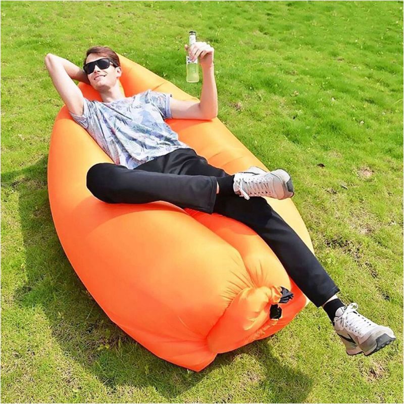 Lazy bag - Nafukovacia sofa pomarančová