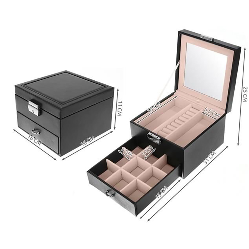 Beautylushh - Kufrík na šperky čierny