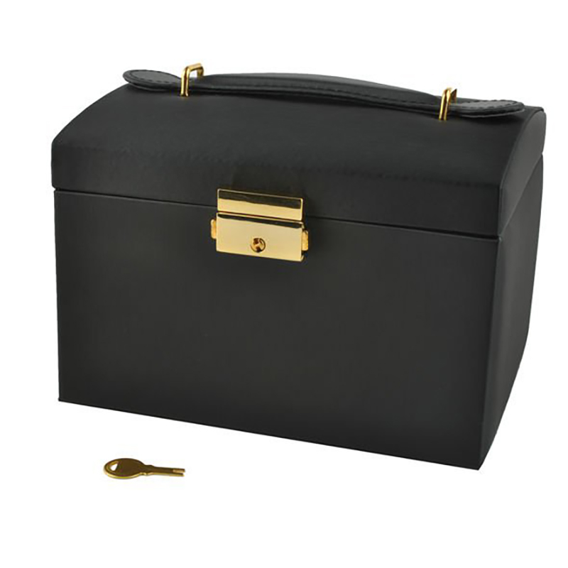 Beautylushh - Kufrík na šperky čierny 3 zásuvky