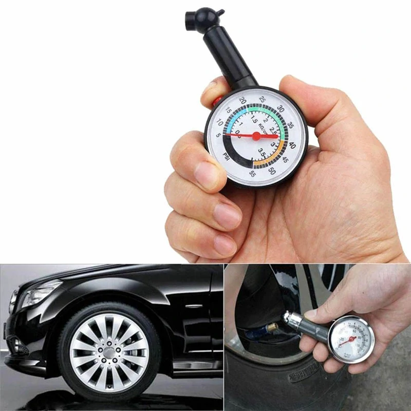 Tlakomer na pneumatiky 0–50 PSI analógový