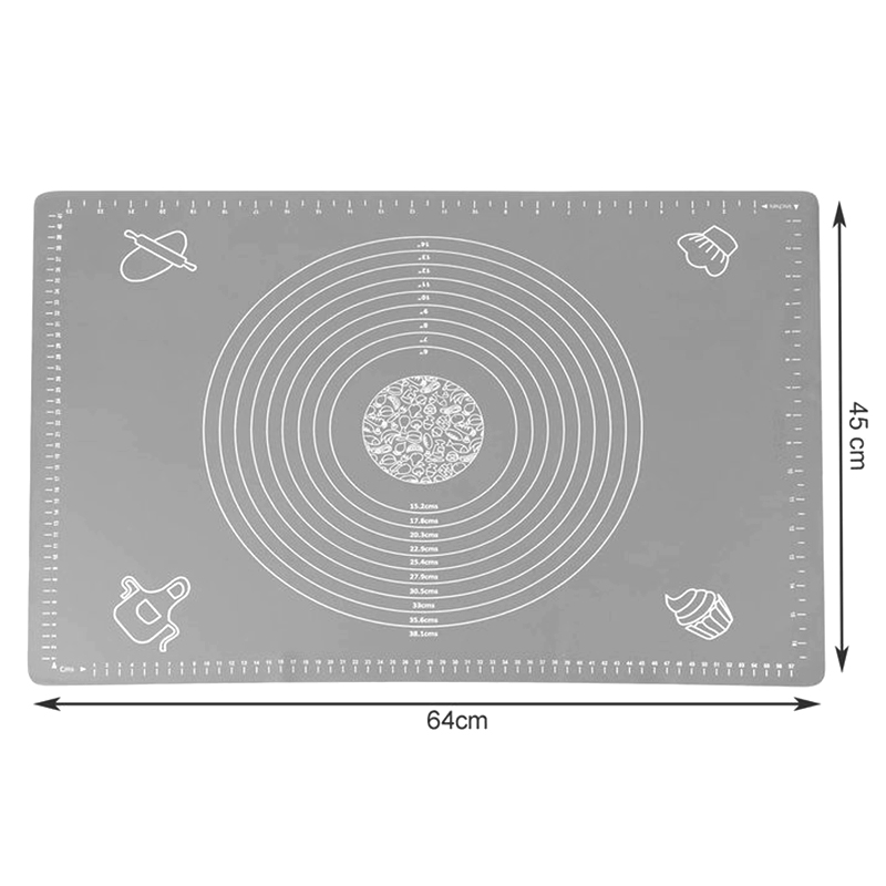 Silikónová podložka do kuchyne s mierkou 