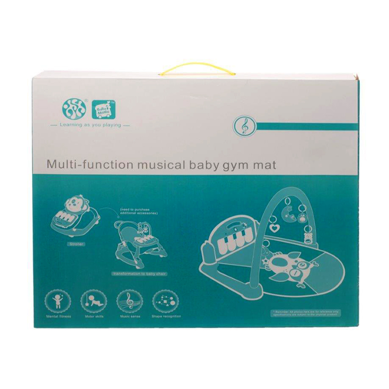 Vzdelávacia podložka pre deti 3 v 1 + piáno + hračky na zavesenie