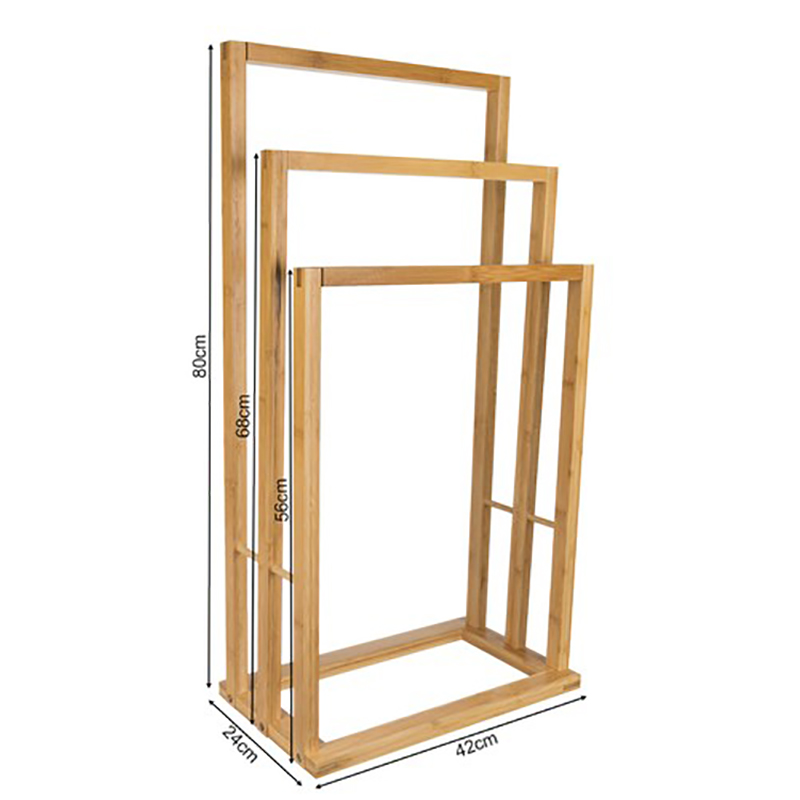 Bambusový vešiak na uteráky a odevy 