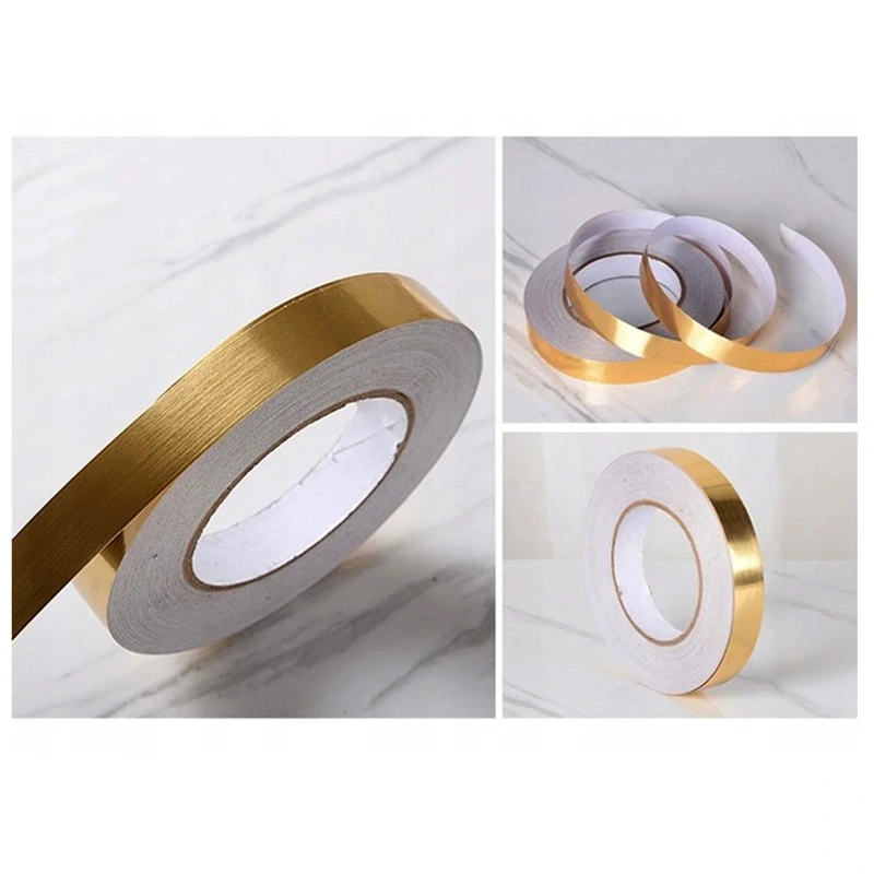 Dekoračná lepiaca páska zlatá 50m / 5mm