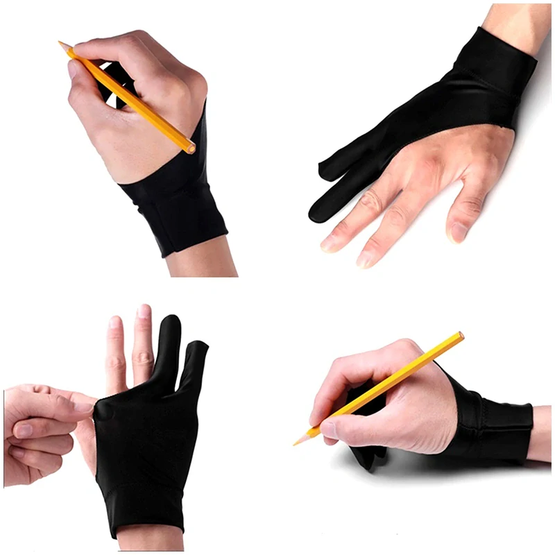 Rukavica na kreslenie na grafických tabletoch čierna