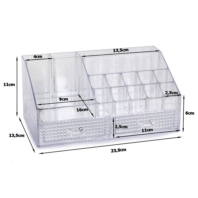 Organizér so zásuvkami na kozmetiku, bižutériu a drobnosti