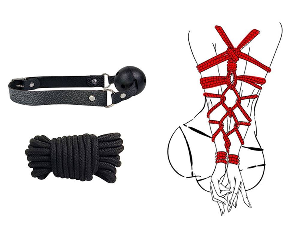 Erotická sada Black 10 dielna