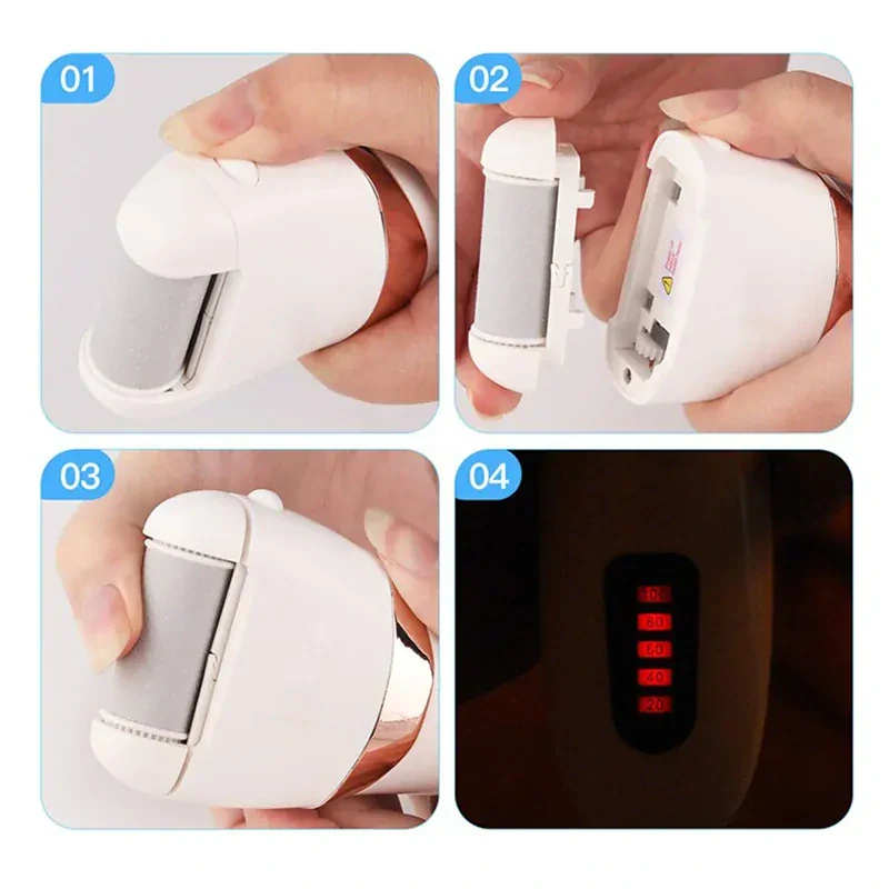 Elektrický pilník na päty a chodidlá LCD