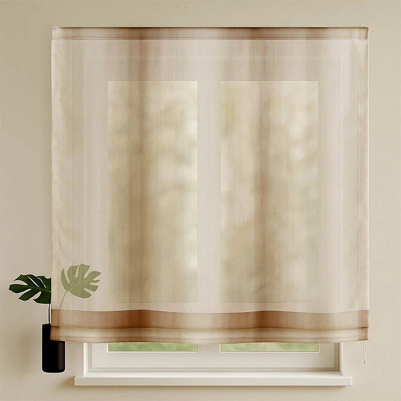 My Home - Záclona rímska krémová/hnedá 140 x 45cm :  283902 Grosse 1