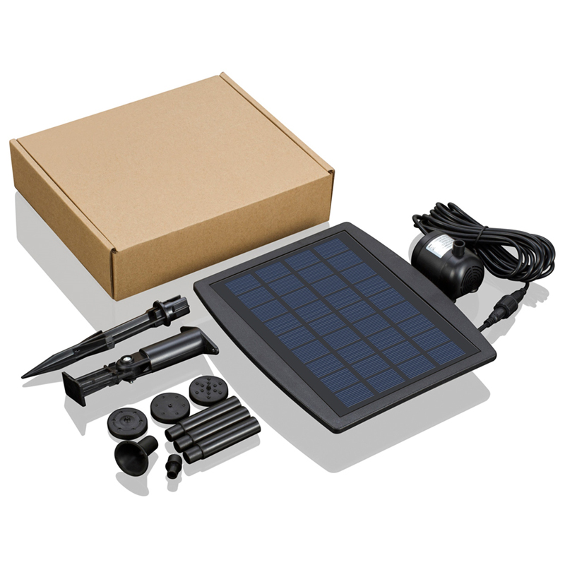 Fontána so solárnym čerpadlom