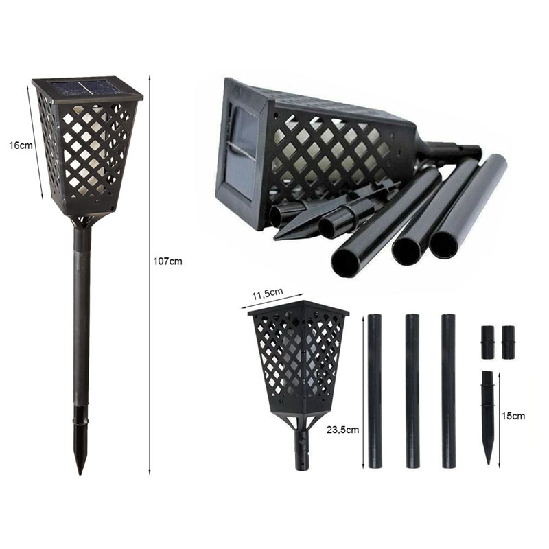 Solárna záhradná lampa - pochodeň