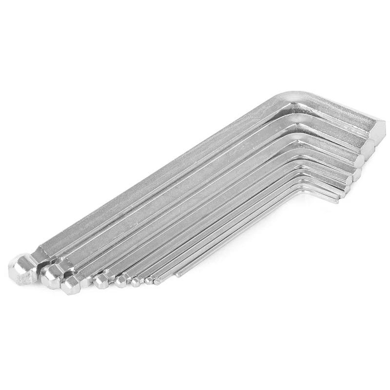 Sada imbusových kľúčov s guličkou 1,5-10mm (stredné 9ks)