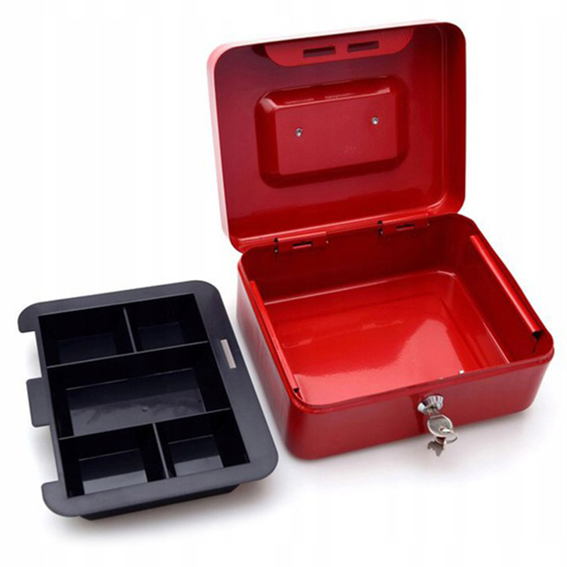 Trezor kovový 20x15x9cm červený