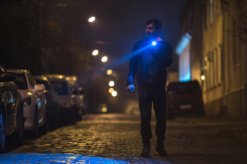 Trizand CREE XPE LED baterka s UV a ZOOM