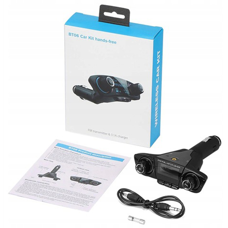 FM Transmitter Bluetooth USB 5.0 multifunkčný 8v1